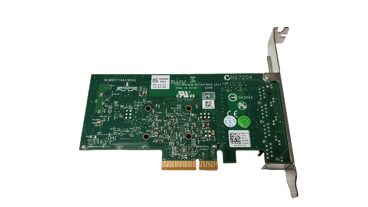 KH08P Dell Broadcom 5719 Quad Port 1GB Network Adapter Full Height Bracket