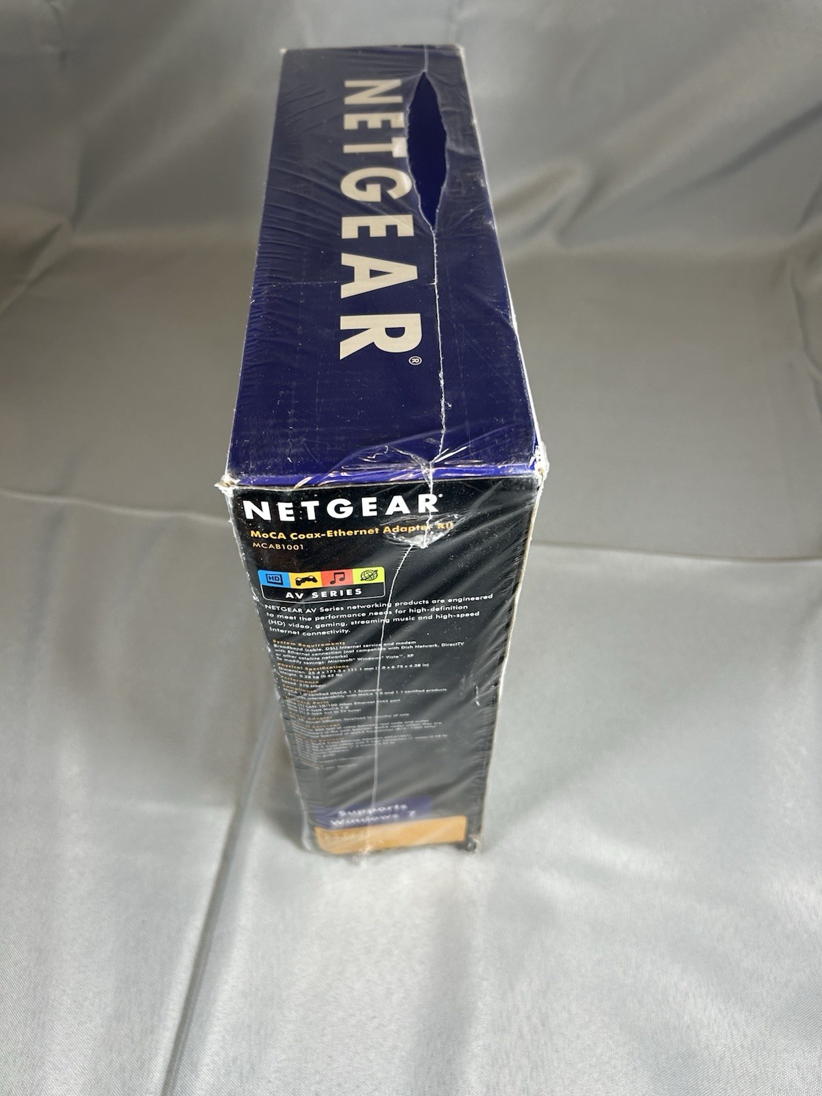 MoCA Coax Ethernet Adapter Kit MCAB1001 Netgear AV Series 270 Mbps New Sealed