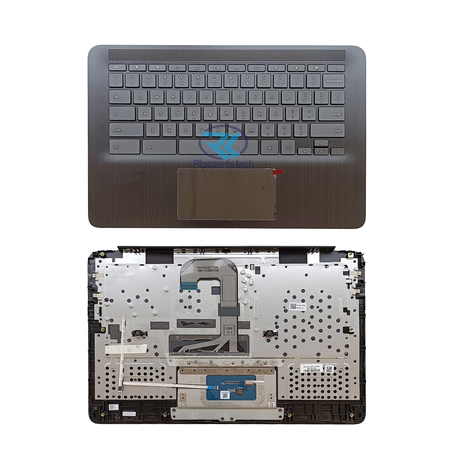 For HP Chromebook 14 G7 Palmrest Upper Case US Keyboard Touchpad M47207-001