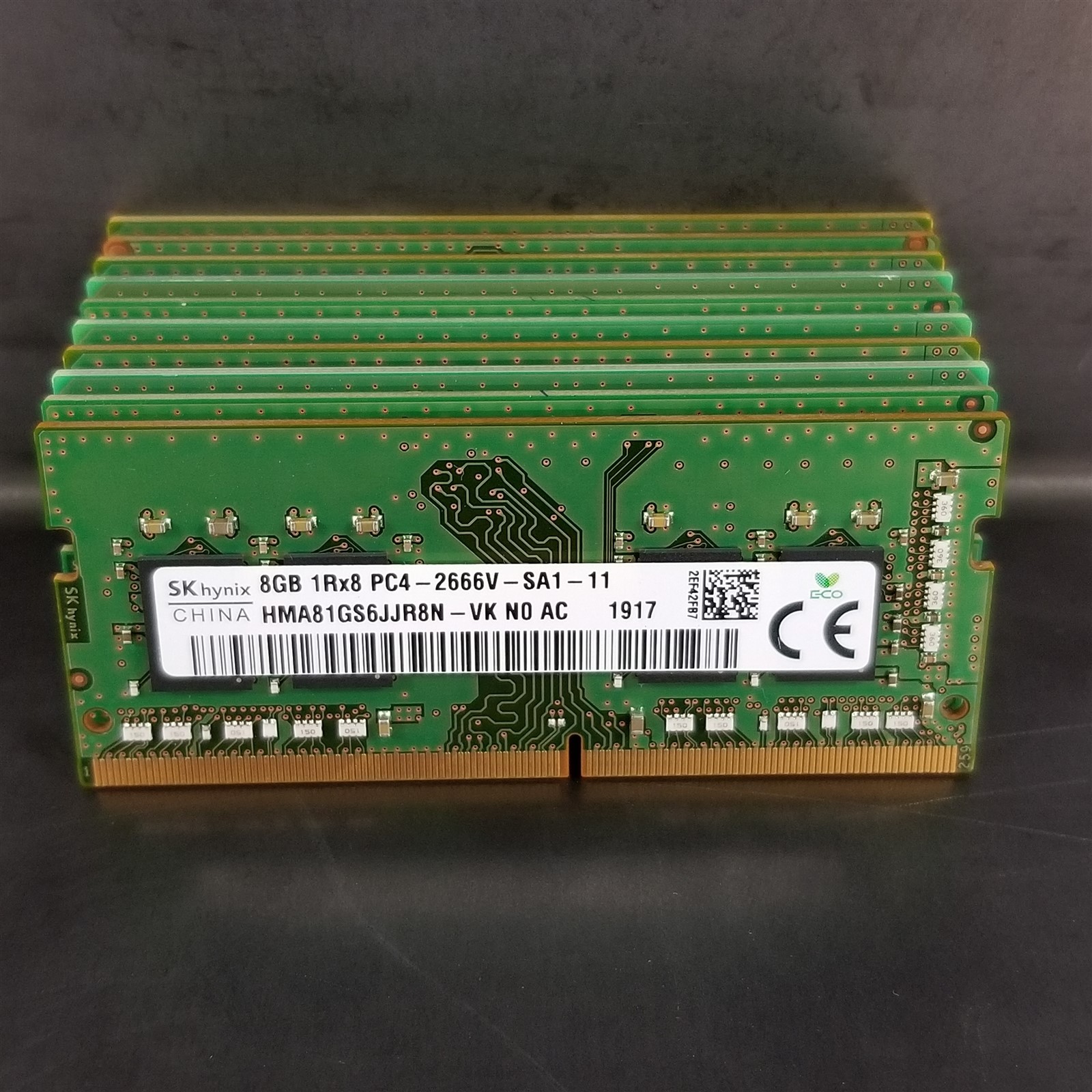 LOT OF 10 Mixed Major Brands 8GB DDR4 PC4-2666 21300 Laptop Ram Memory – TESTED