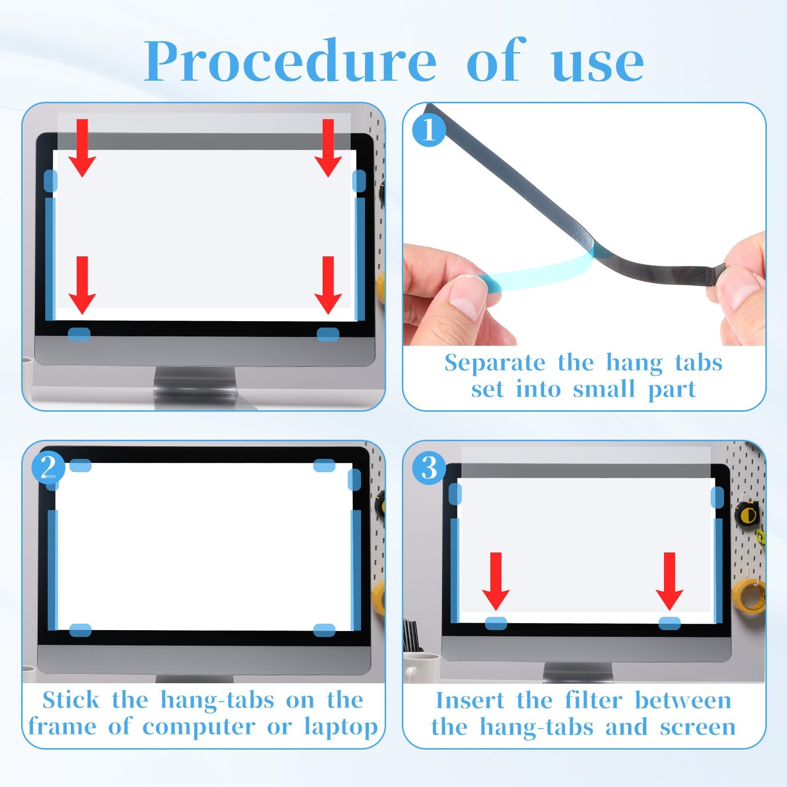 BOHUIZ 10 Pcs Laptop Screen Double Sided Tape for 20cm x 0.8cm x 0.3mm, Black