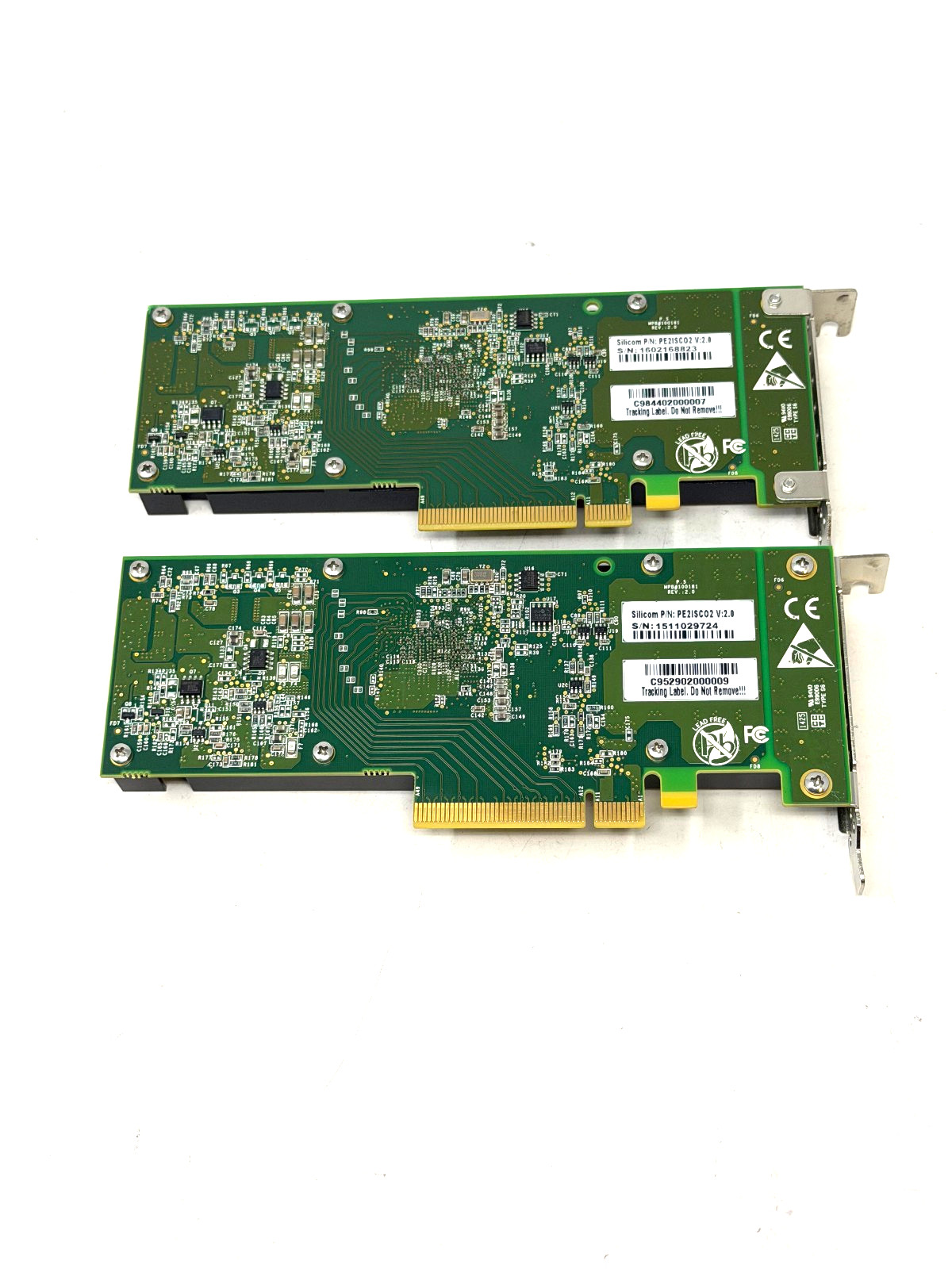 Lot of 2 Silicom PE2ISC02 V:2.0 Accelerator Crypto Compression PCI-e Server