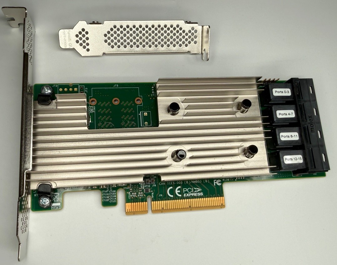 Broadcom LSI 9305-16i 12Gbps SAS-3 PCIe x8 HBA P16 IT mode ZFS TrueNAS Unraid