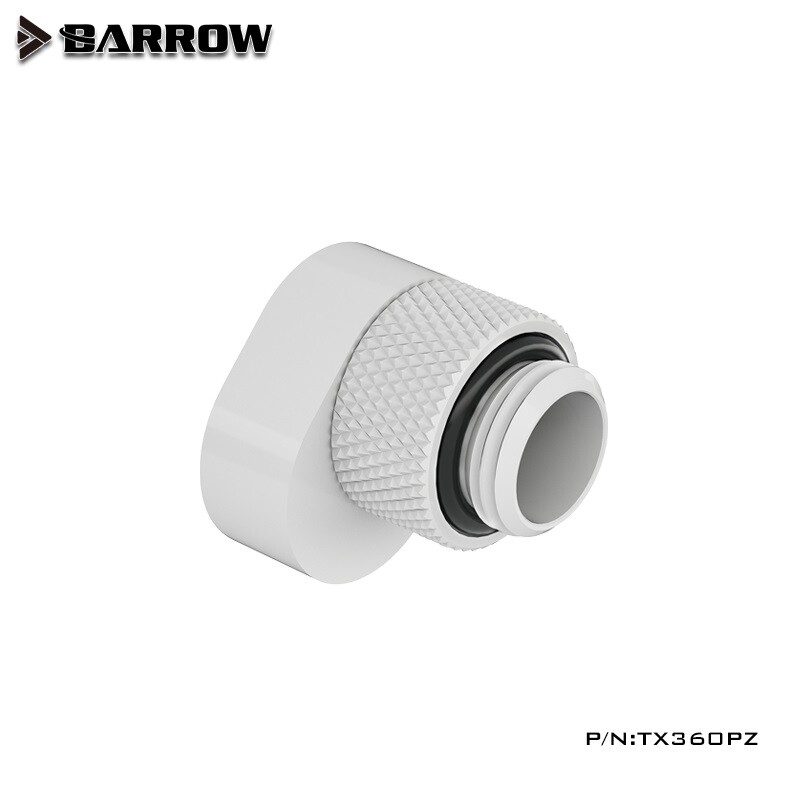 Barrow G1/4″ 360 Degree Rotation Rotary Offset Adapter 6mm Brass TX360PZ , White