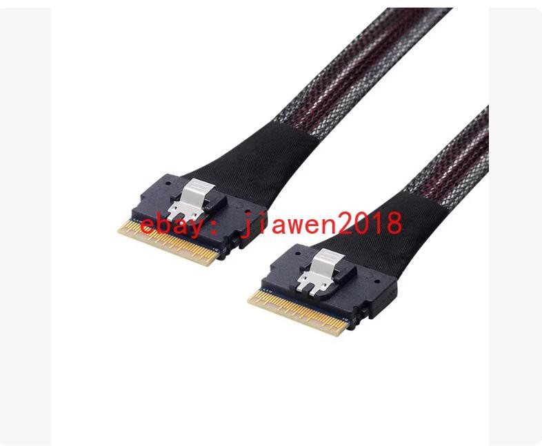 External PCI Express x16 to SFF-8654 Adapter 2*PCI-E X8 + 2*Baseplate 70CM Cable