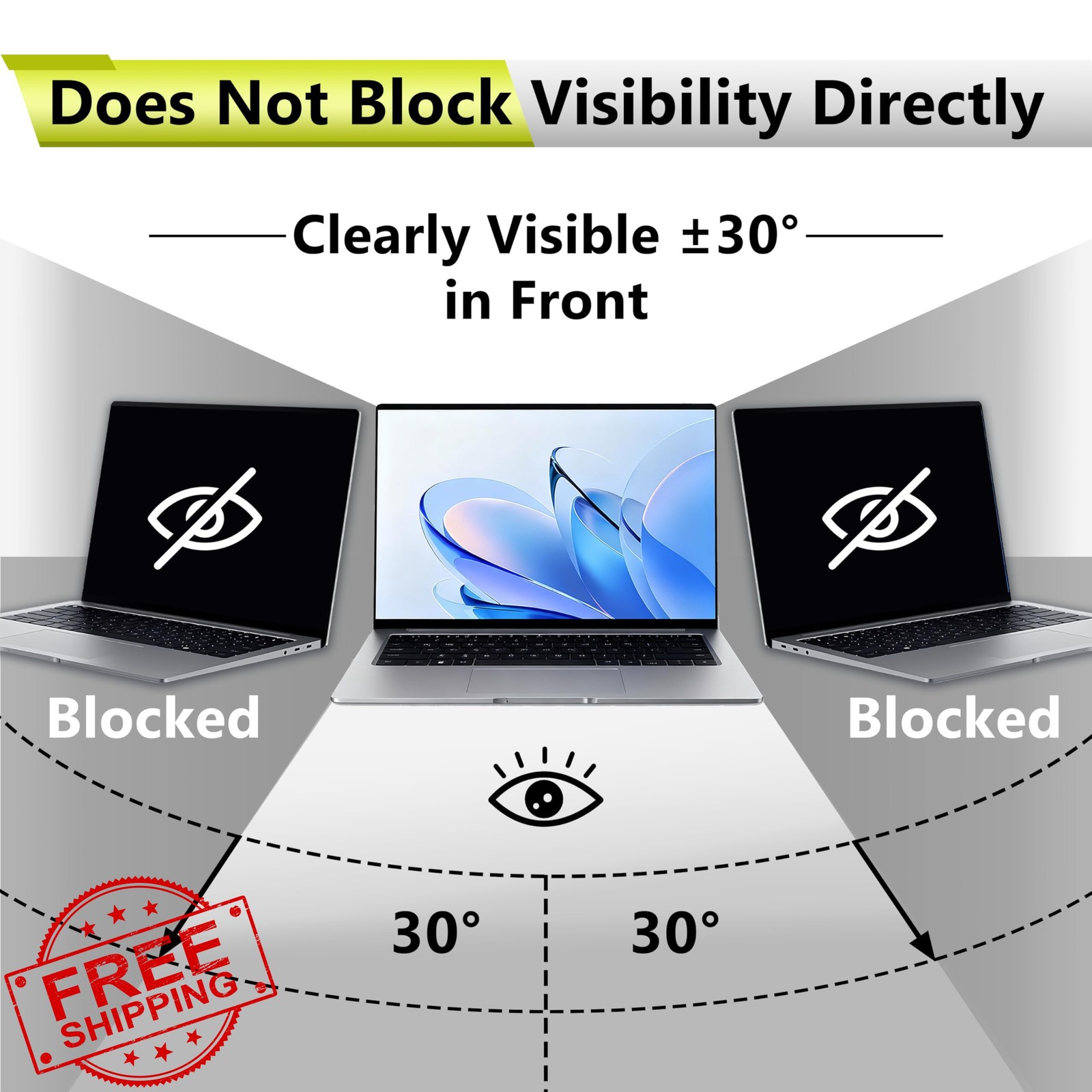 YongMai 15.6″ 16:9 Laptop Privacy Screen