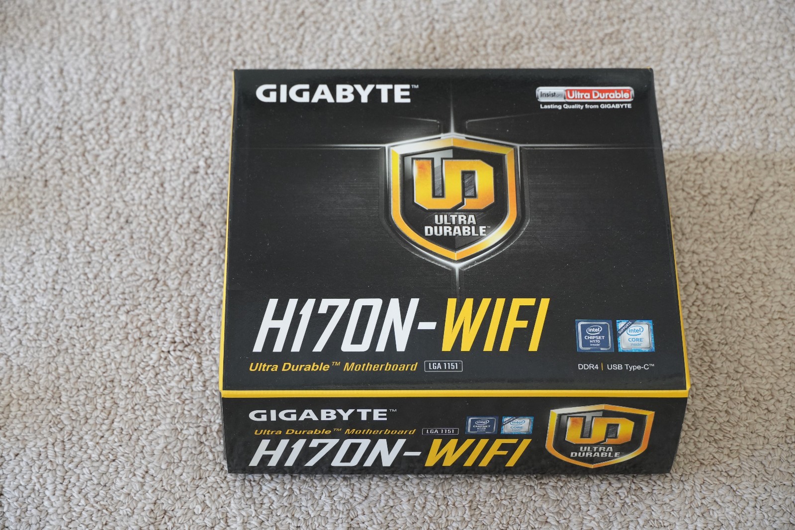 GIGABYTE GA-H170N-WIFI Mini ITX Motherboard with Intel i3-6320 CPU & Fan
