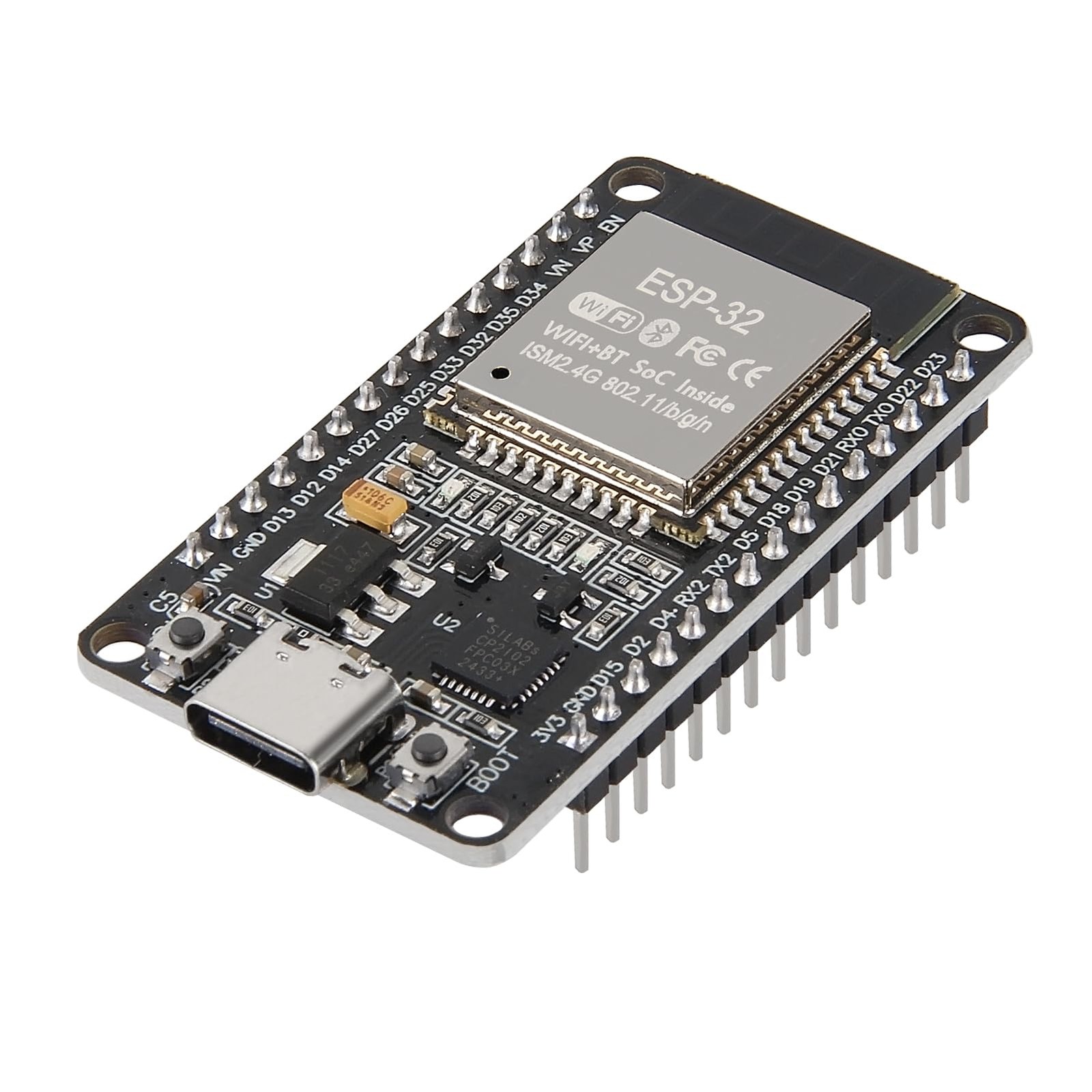 AITRIP 1PCS Type-C ESP32 ESP-WROOM-32 Development Board WiFi + Bluetooth CP2102