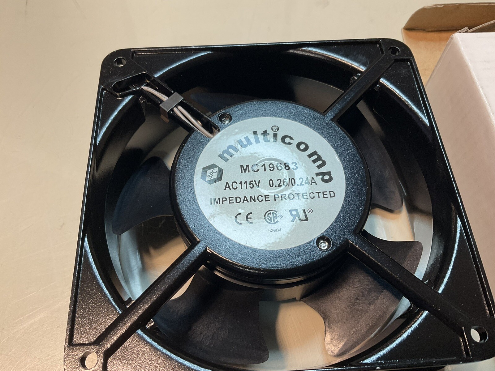 MULTICOMP MC19683 AC115V 0.26/0.24A IMPEDANCE PROTECTED METAL FAN