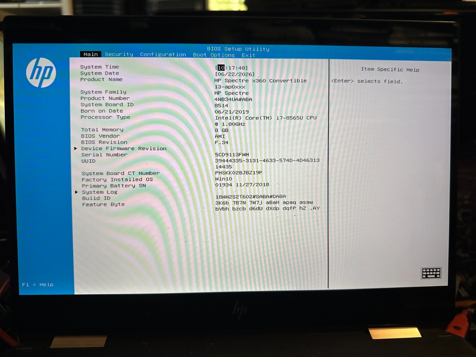 HP Spectre x360 13-ap0013dx 13in FHD complete touch screen lcd panel display