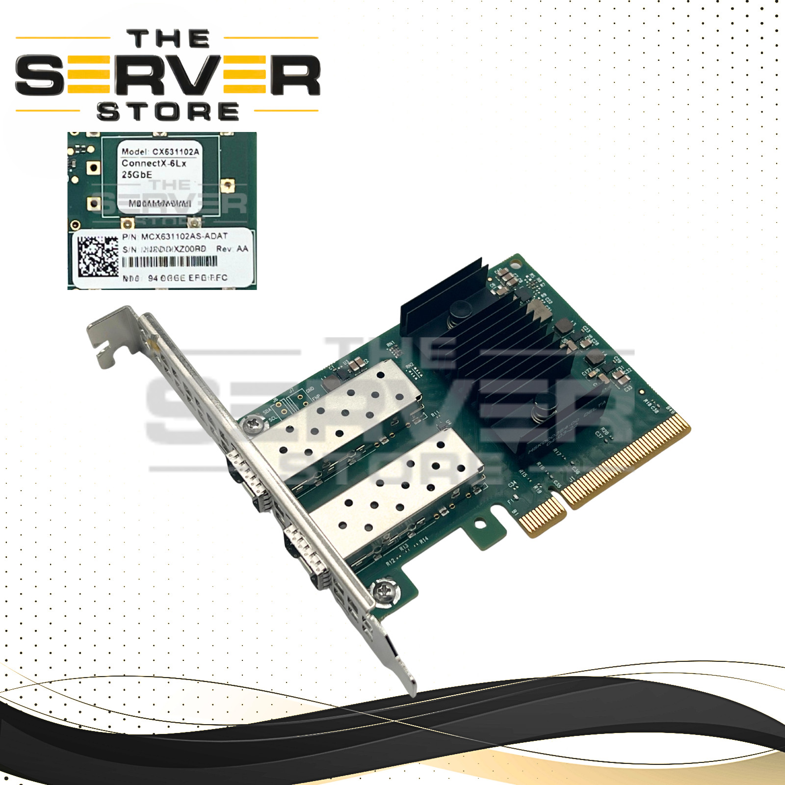 Nvidia Mellanox ConnectX-6 Lx EN 25GbE Dual Port SFP28 NIC Card MCX631102AS-ADAT