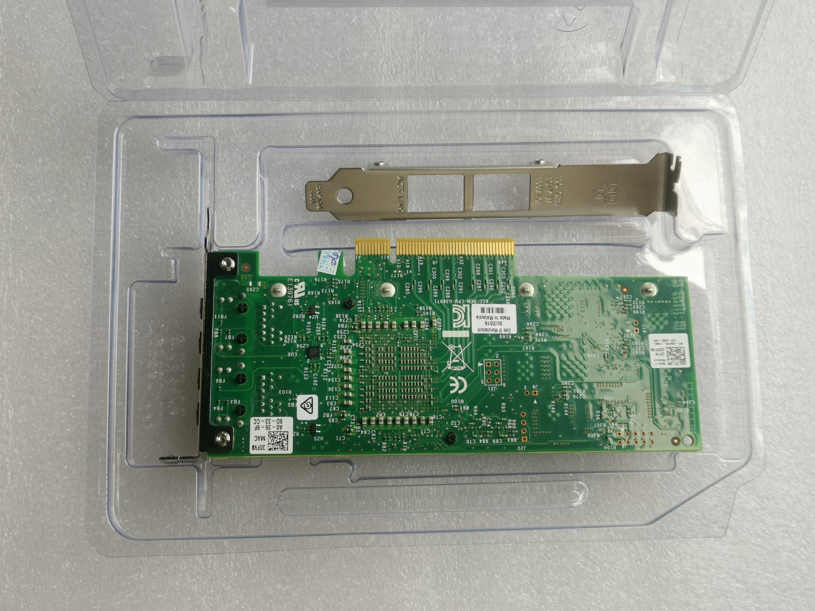 INTEL/DELL X540-T2 CONVERGED DUAL PORT ETHERNET NETWORK ADAPTER K7H46/3DFV8