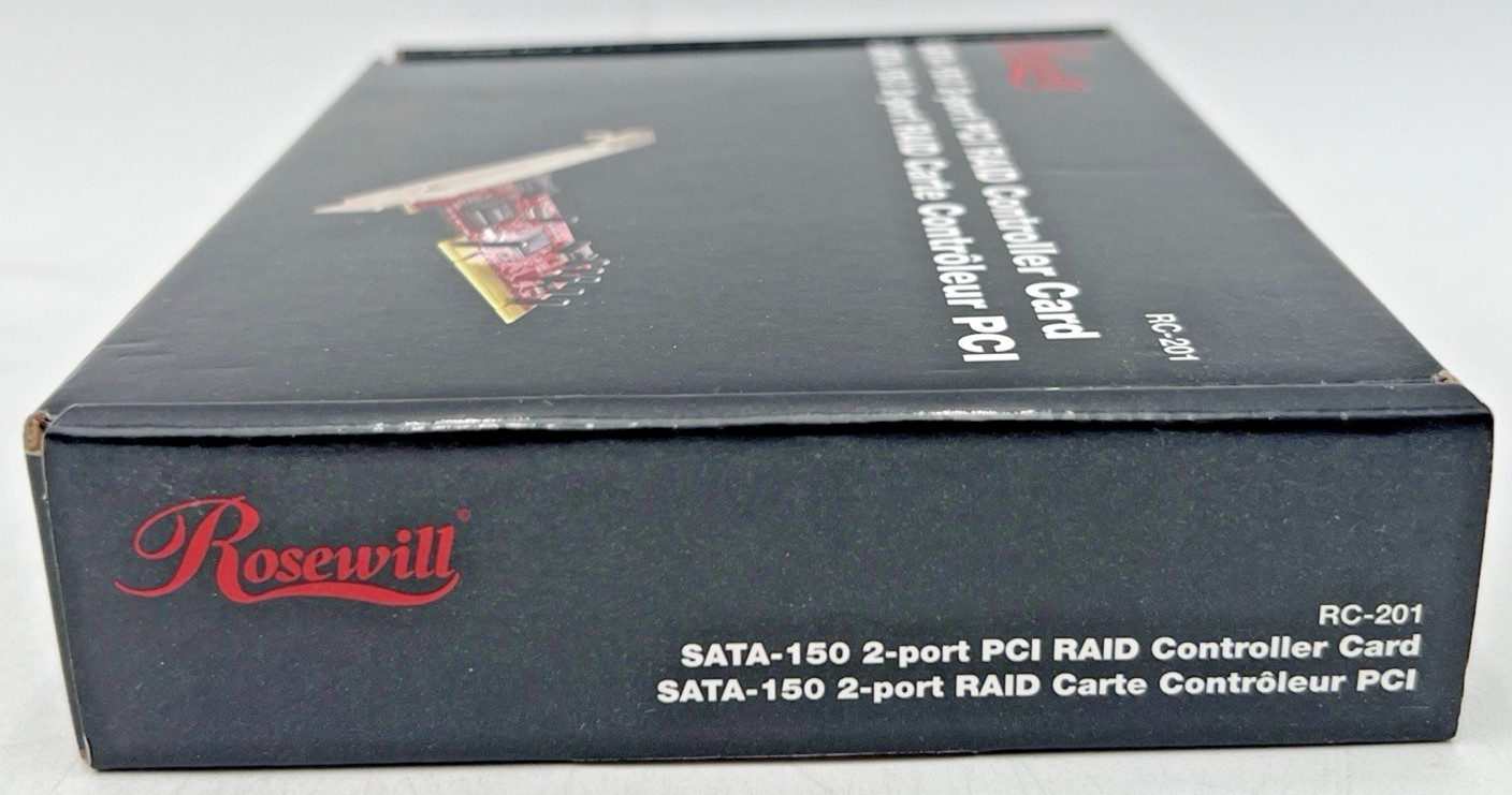 (2) ROSEWILL RC-201 SATA-150 PCI RAID CONTROLLER CARD 2-PORT