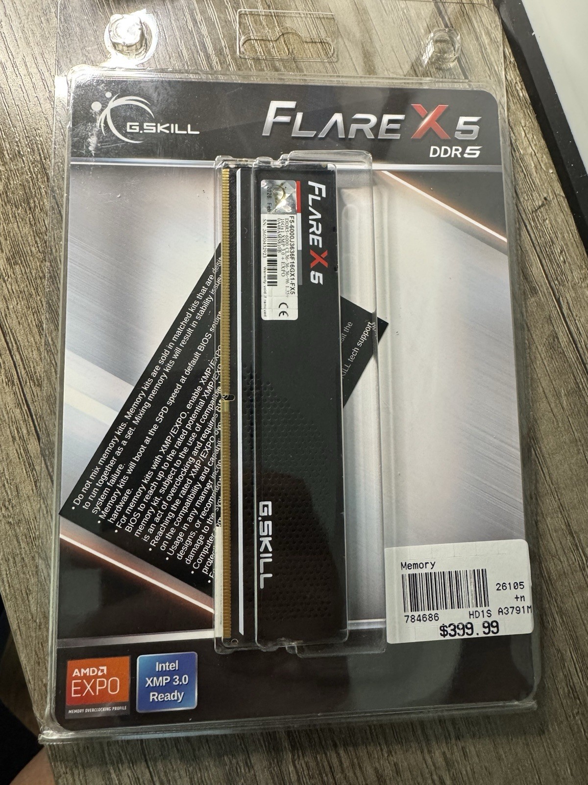 16GB RAM G.SKILL Flare X5 DDR5 SDRAM DIMM 288-Pin