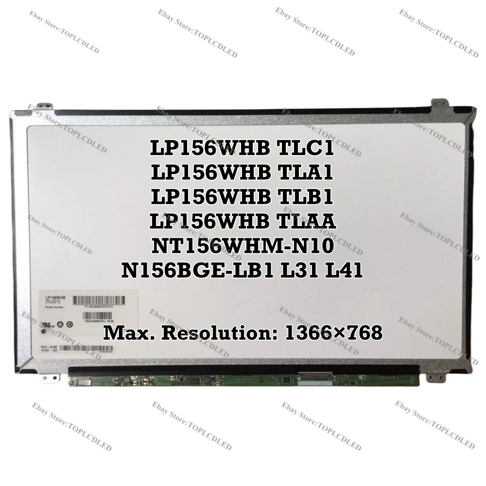 LP156WHB TLC1 TLA1 TLB1 TLAA fit NT156WHM-N10 fit N156BGE-LB1 L31 L41 40 Pin LCD