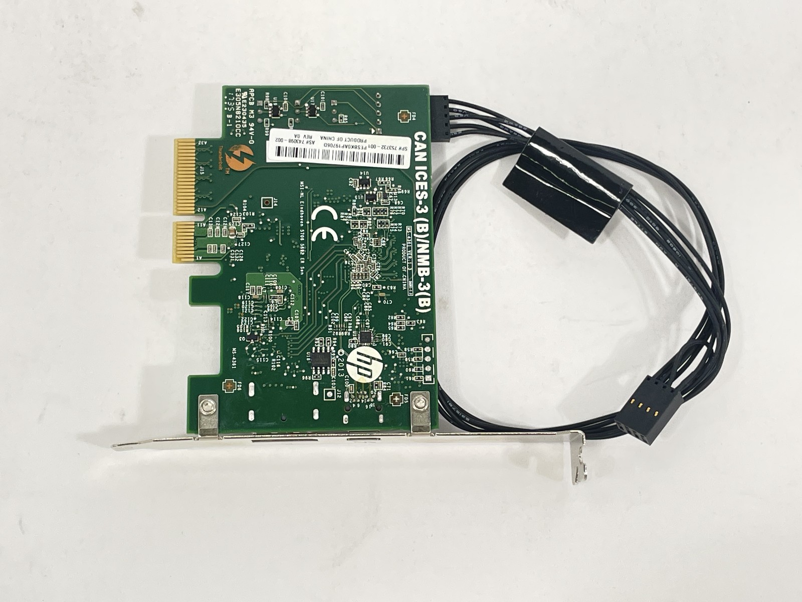 HP Thunderbolt 2 PCIe x4 Card 753732-001 w/ Cable