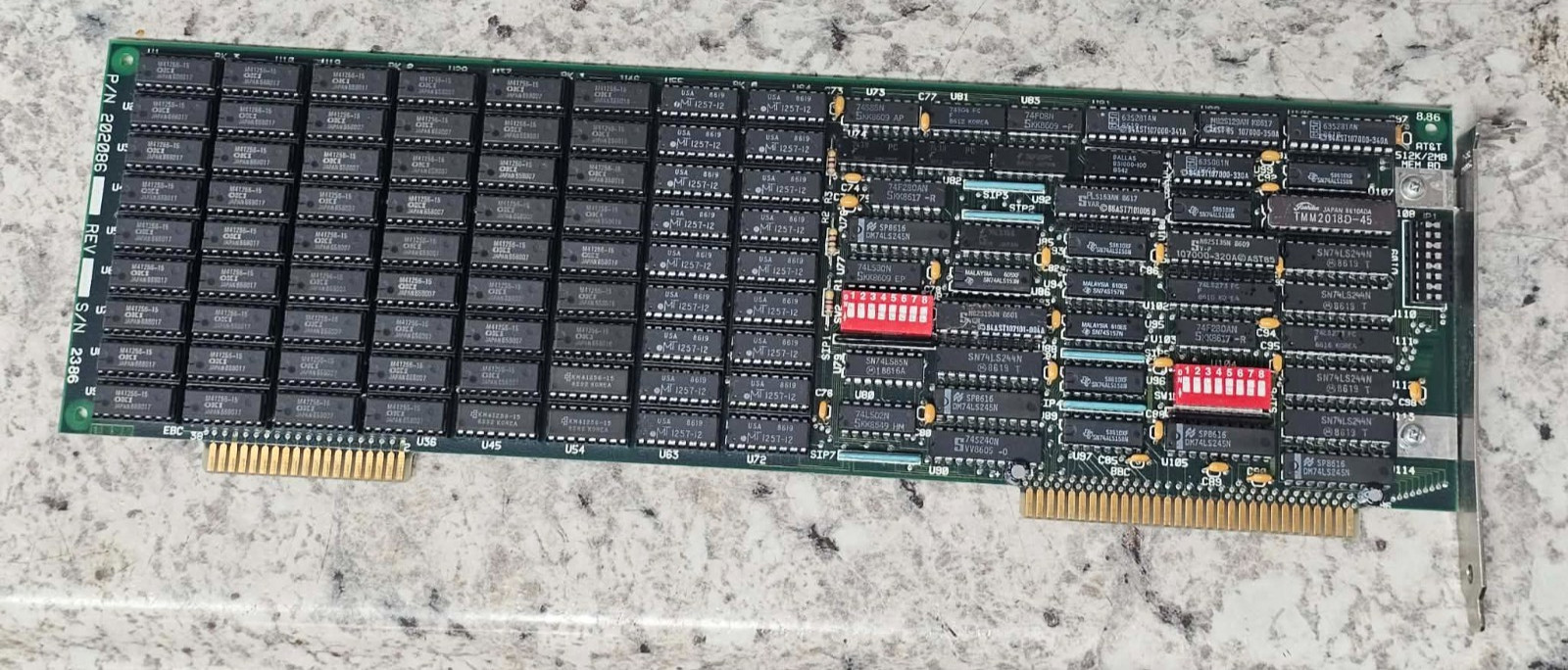 Vintage Retro Rare AT&T 512K / 2MB Memory/Ram Board Expansion Card PC6300 Plus