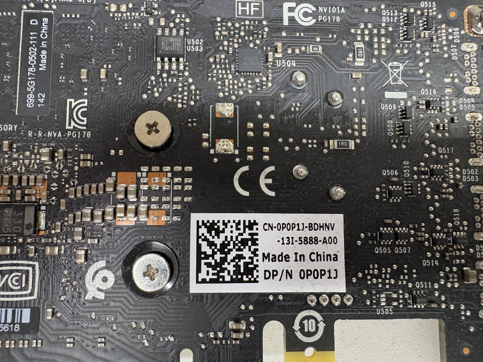 NVidia Quadro P1000 Low Profile 4GB GDDR5 PCIe Dell P0P1J