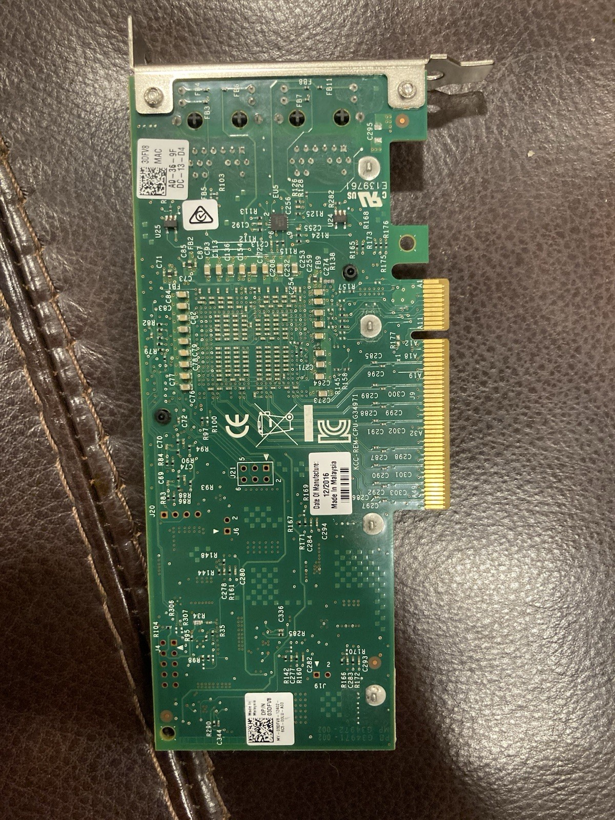Intel Dual Port 10GbE PCI Express Ethernet Network Card RJ-45 3DFV8