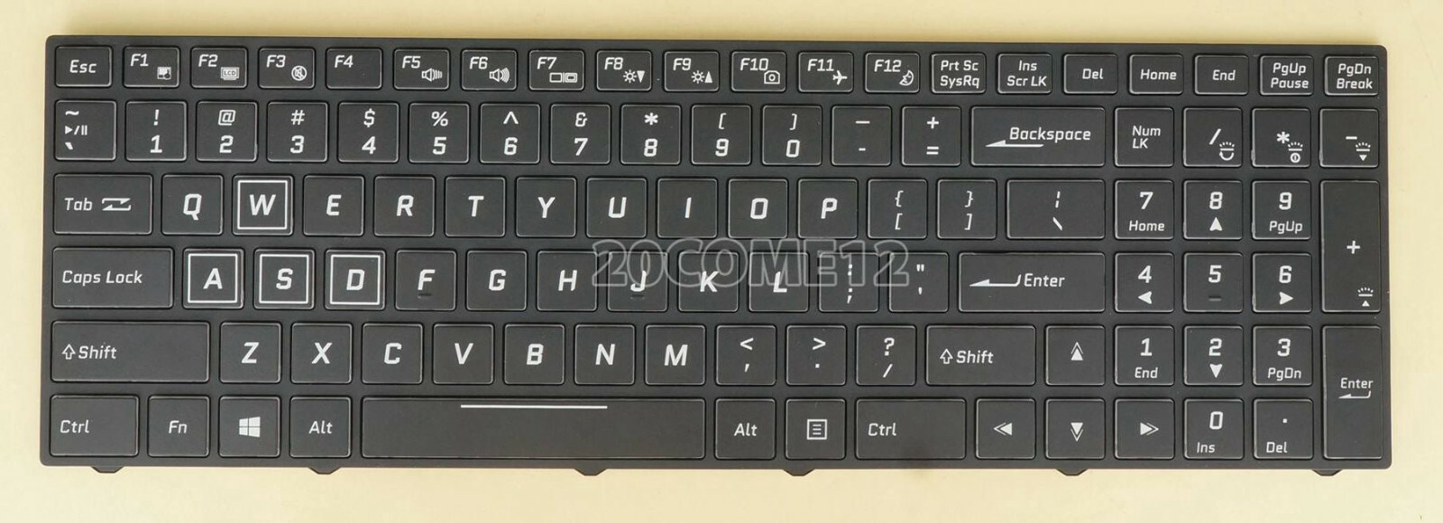 For Clevo Sager NP7871 NP8370 NP8372 NP8950 keyboard Color backlit US Crystal
