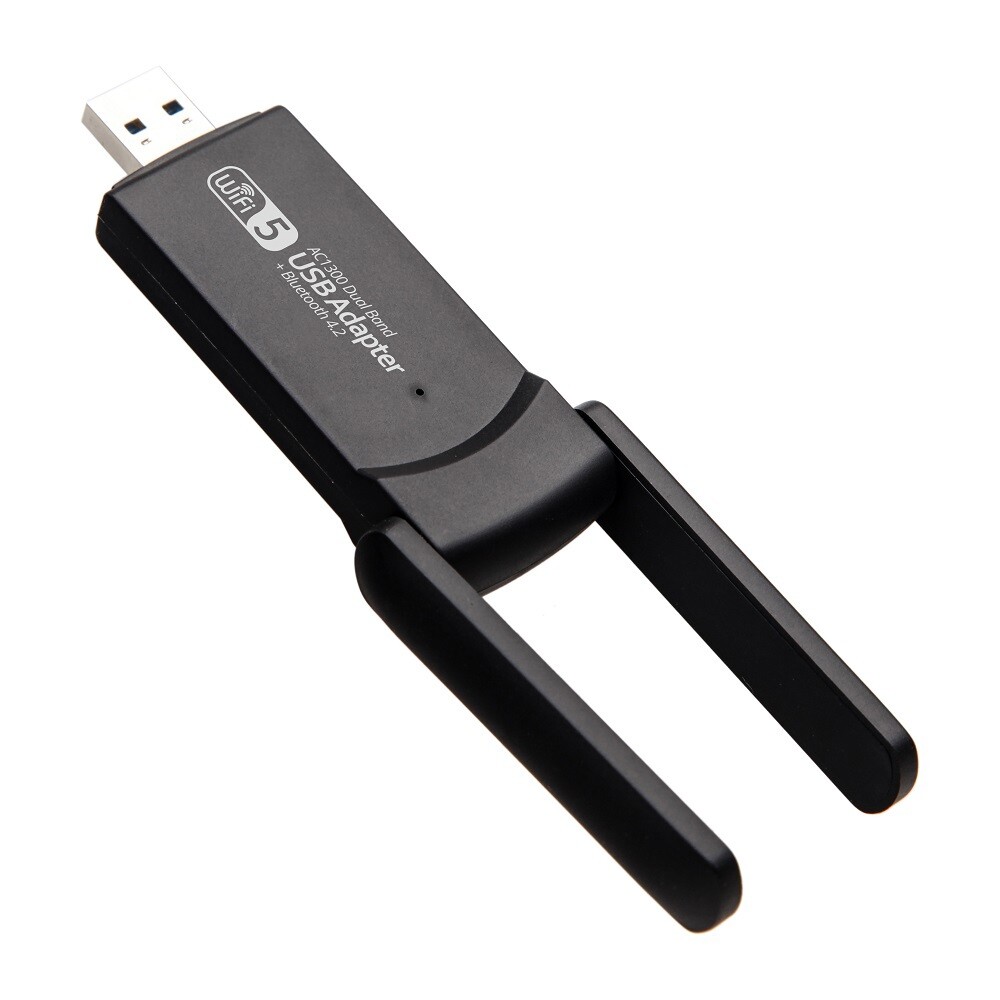 USB 3.0 WiFi Adapter 1300Mbps Dual Band 5GHz Wireless Dongle with Bluetooth 4.2