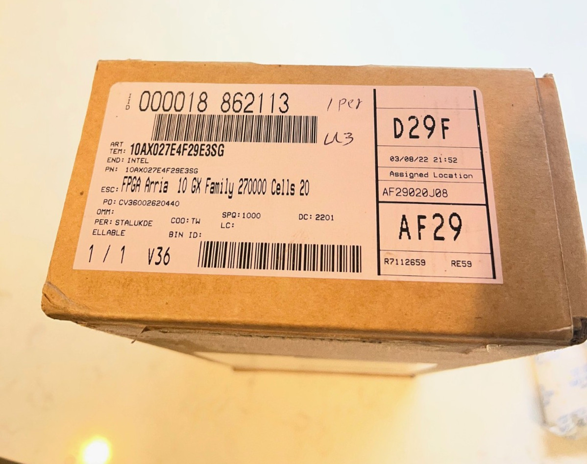 Intel (Altera) Arria 10 10AX027E4F29E3SG FPGA (NO RETURNS!) 1 lot of 22 pieces