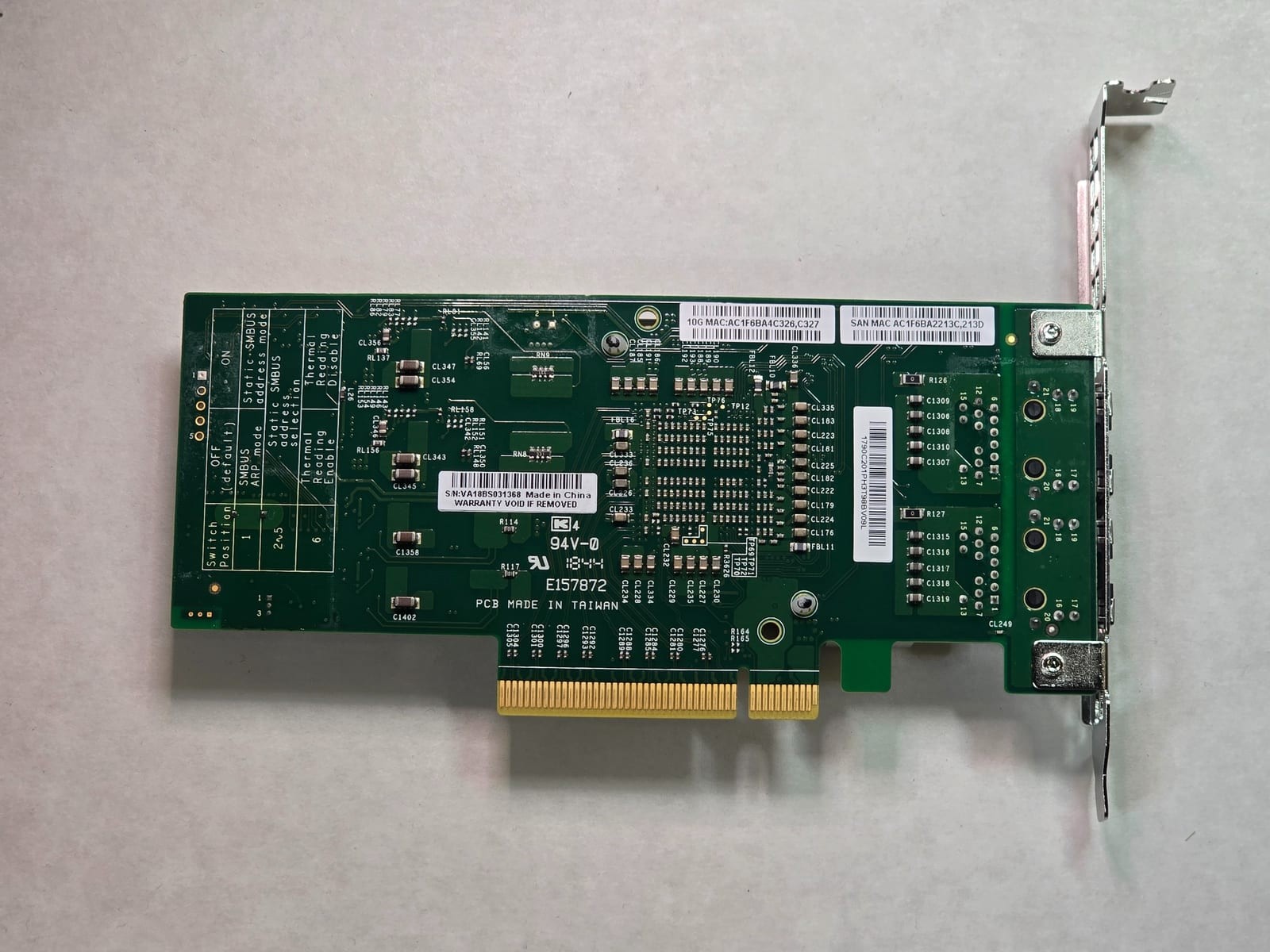 Supermicro aoc-stg-i2t 2 Portsx 10 GbE RJ45 PCIe 2.1 x8 Network Adapter AOCSTGI2