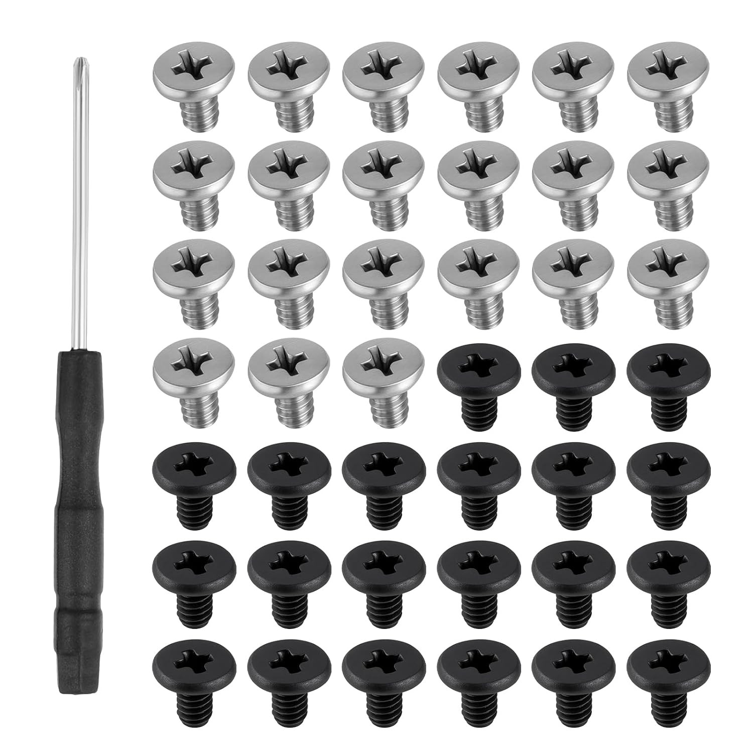 50 Pcs M.2 SSD Mounting Screws Kit NVMe PCIe Laptop Screw Set with Screwdriver