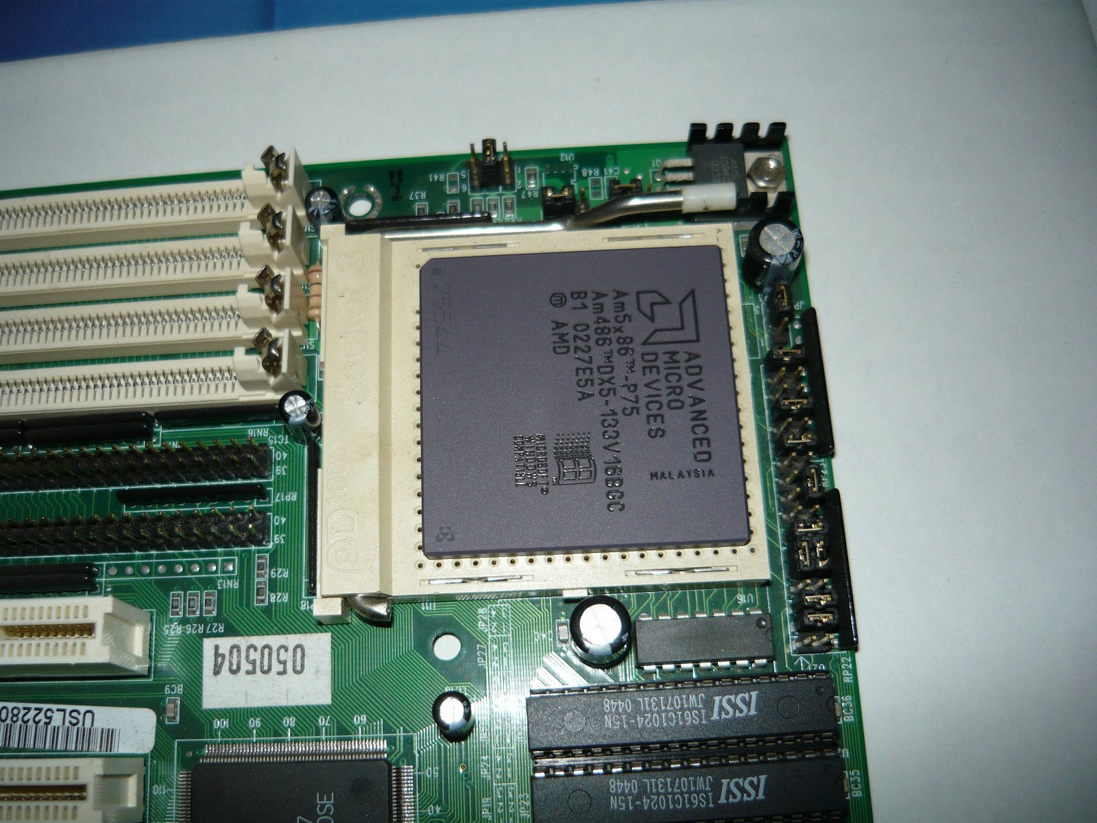 Vintage PC Chips ALi M1487 Socket 3 486 Motherboard Am5x86-133 Used Good