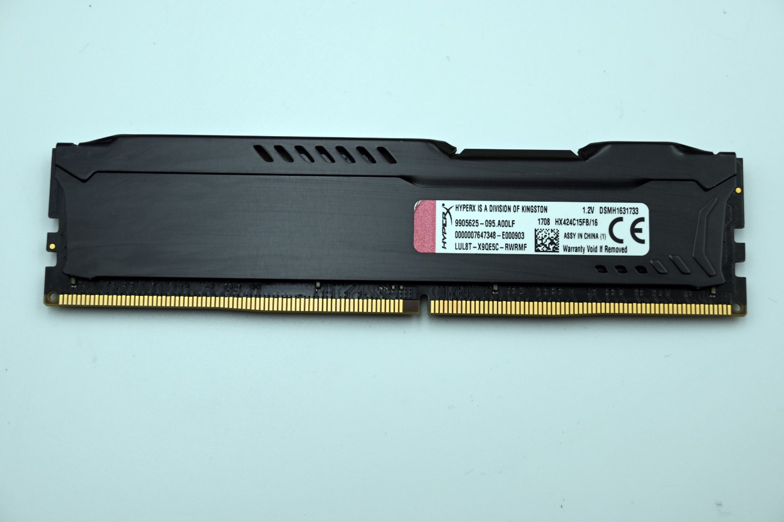 Kingston HyperX Fury 16GB DDR4-2400 CL15 Desktop RAM HX424C15FB/16 MemTest PASS