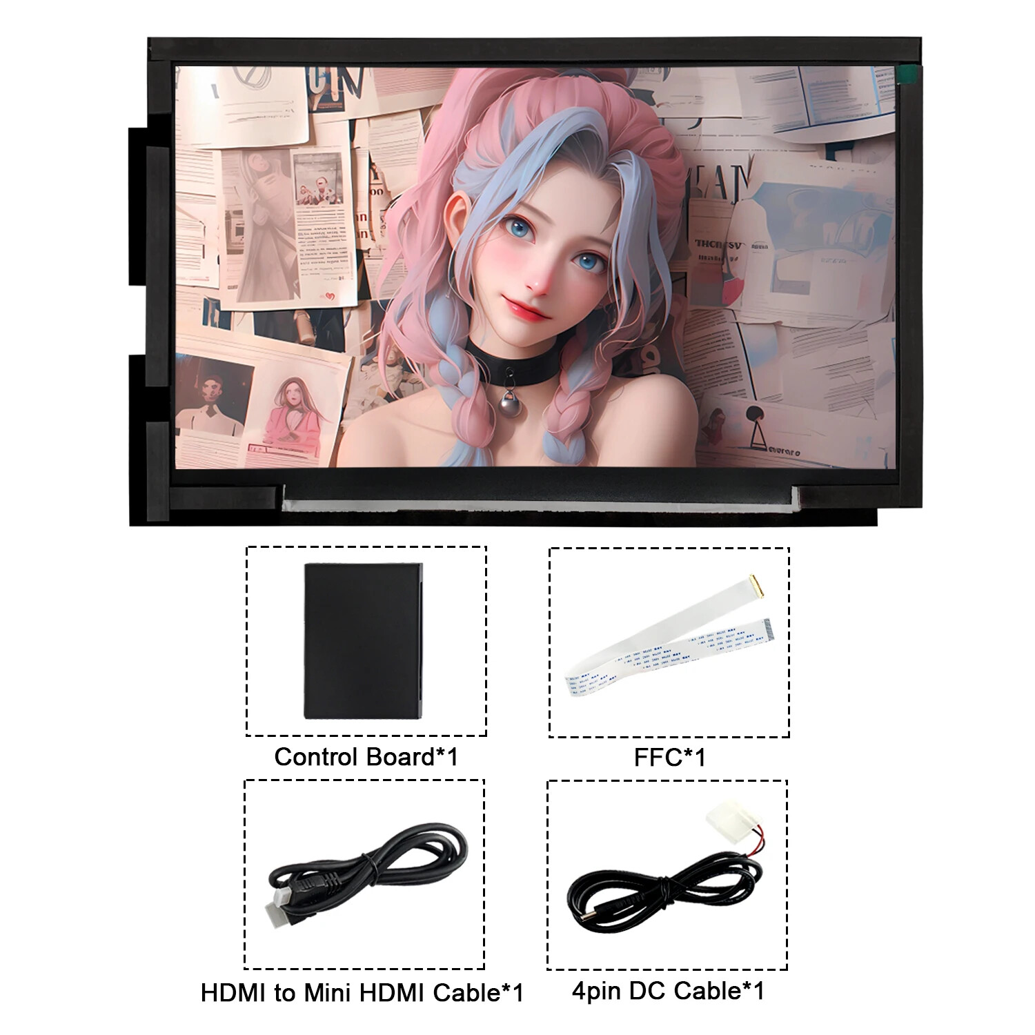 14 Inch 1920*1080 2K FHD IPS Display Secondary Screen For DIY Monitoring CPU GPU