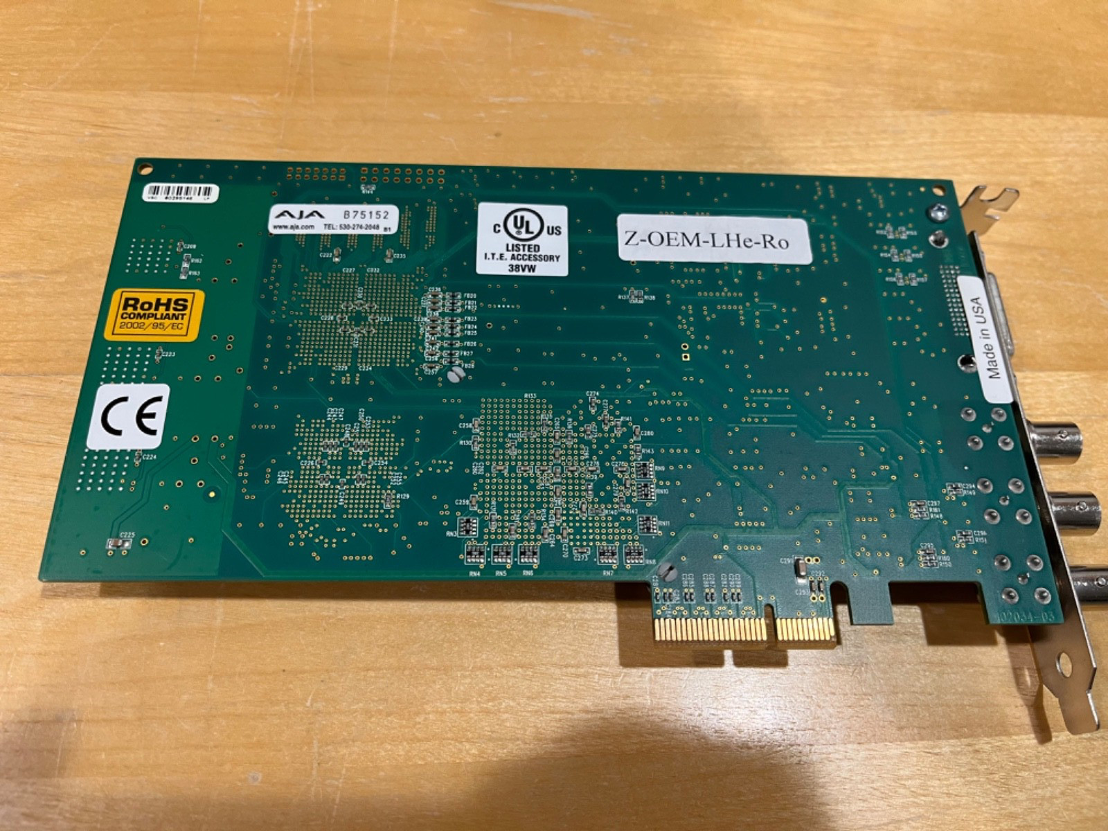 AJA KONA LHe 102035-03 PCIe Video Capture Card For Apple Power Macintosh G5