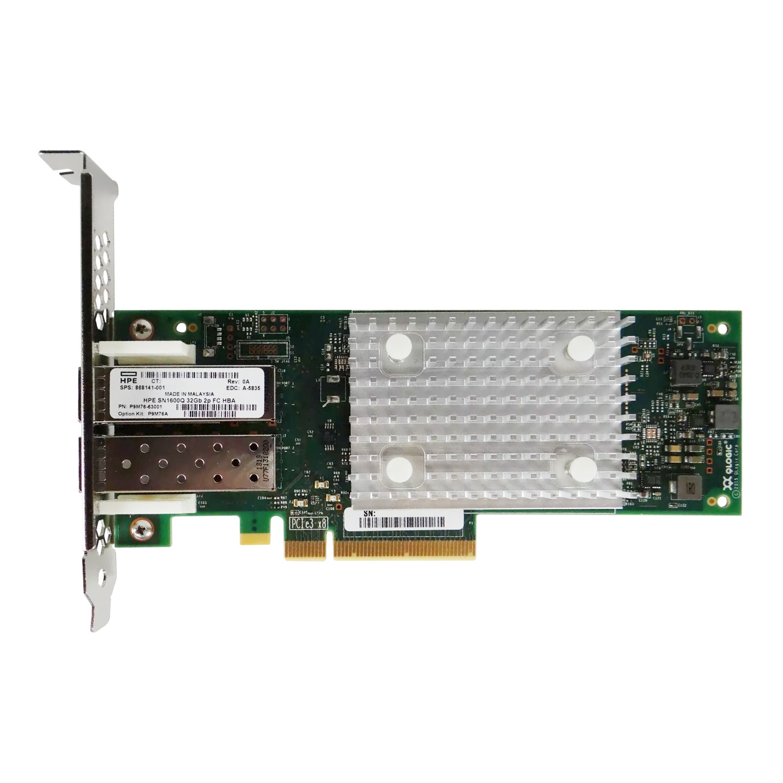 HP SN1600Q Qlogic QLE2742 Dual-Port 32GB FC PCIe 3.0 x8 NIC Full Height Bracket