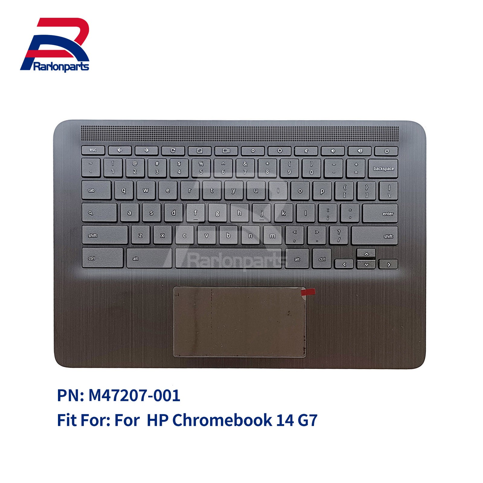 For HP Chromebook 14 G7 Palmrest Upper Case W/US Keyboard Touchpad M47207-001