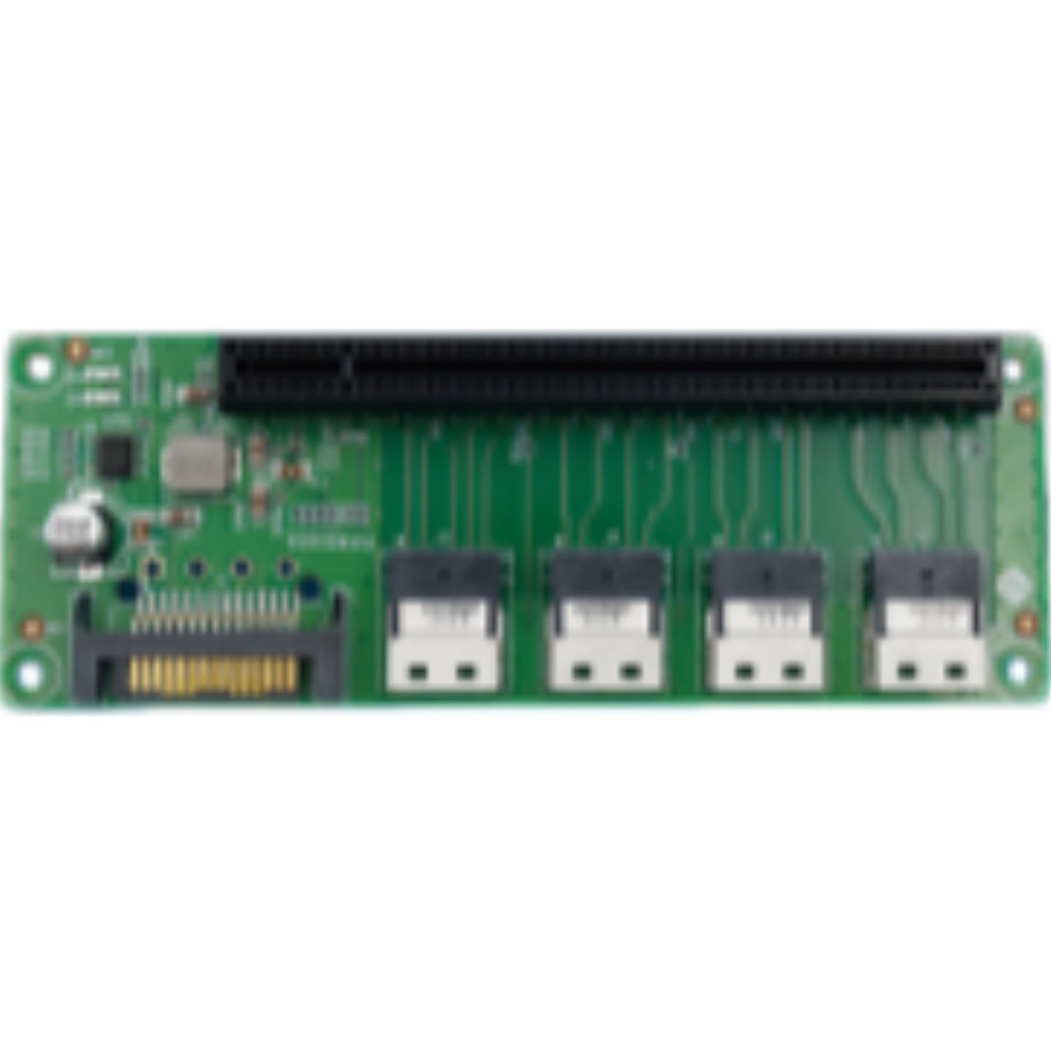 4-Port SFF-8654 to 1 PCIe x16 Slot Adapter Card
