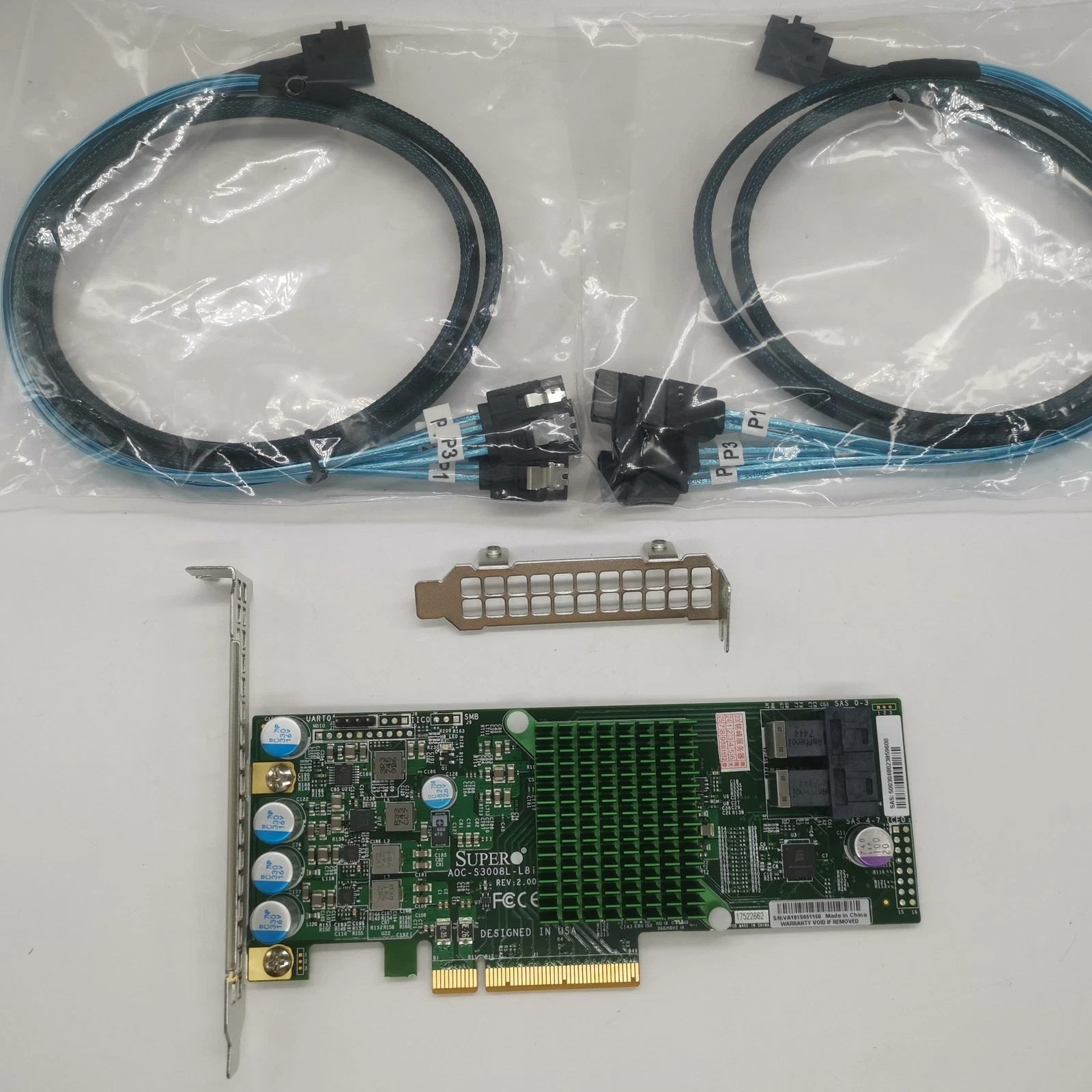 Supermicro AOC-S3008l-L8E 12Gs HBA IT mode ZFS FreeNAS unRAID+2*SFF-8643 SATA