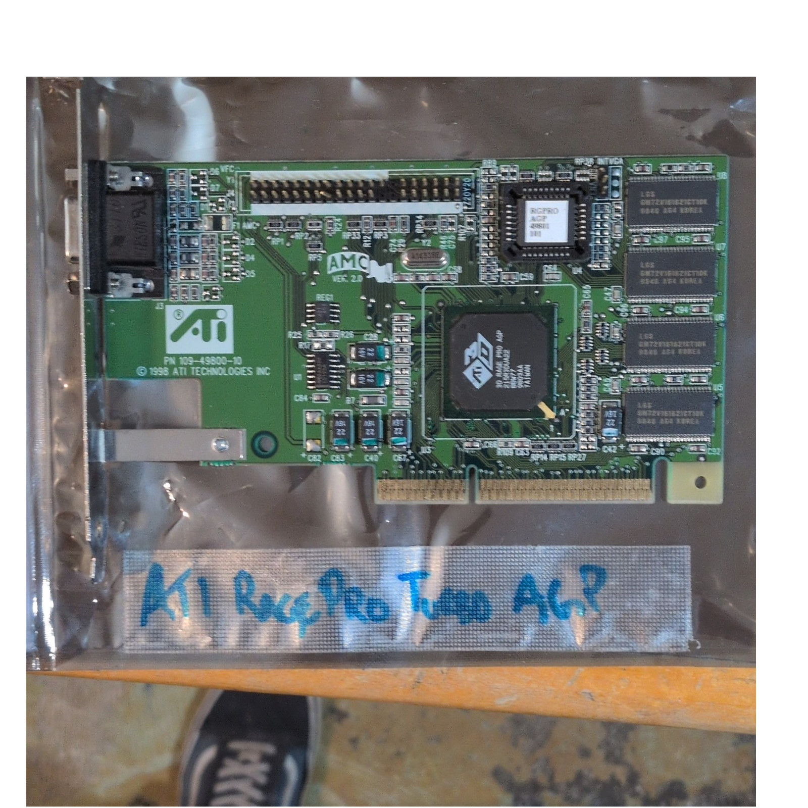 ATI Rage Pro Turbo AGP VGA Graphics Card pn 109-49800-10 1998