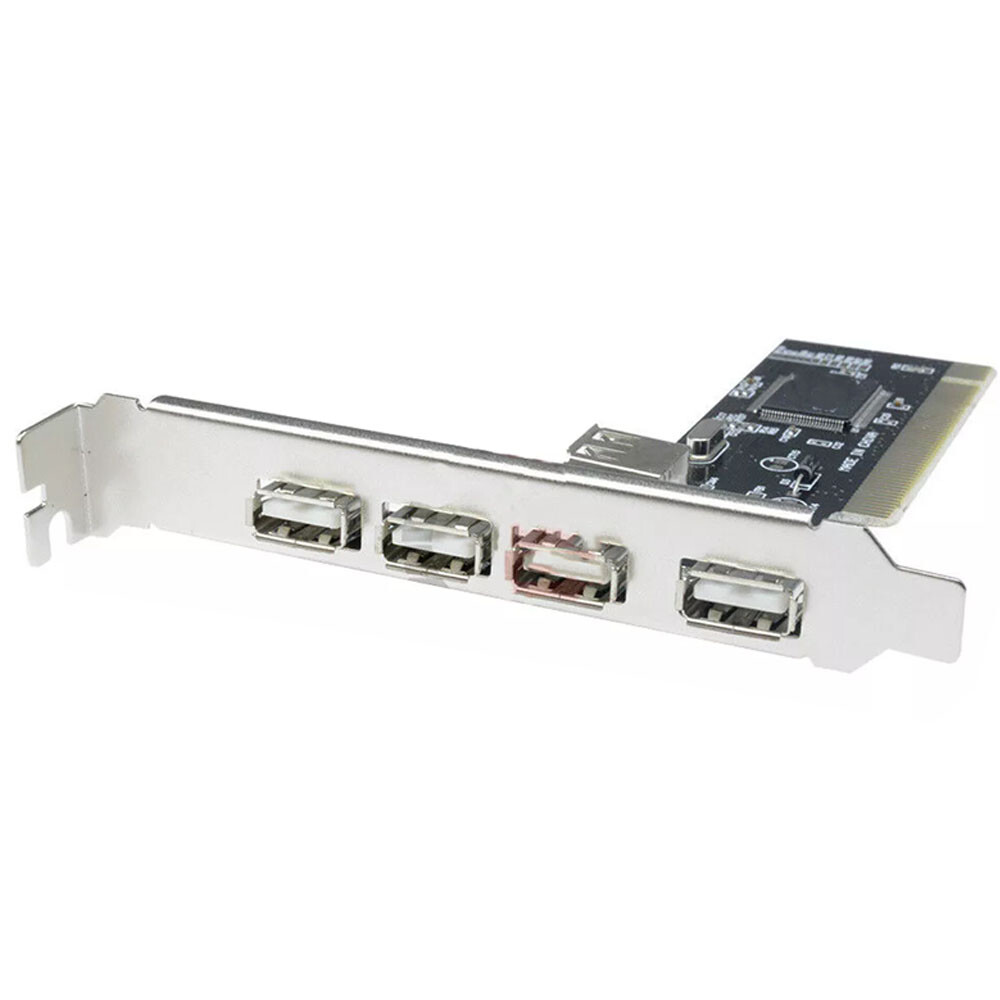 2PC PCI 32bit to 4+1 ports USB2.0 Expansion Controller Card PCI 5x USB2.0 HOT