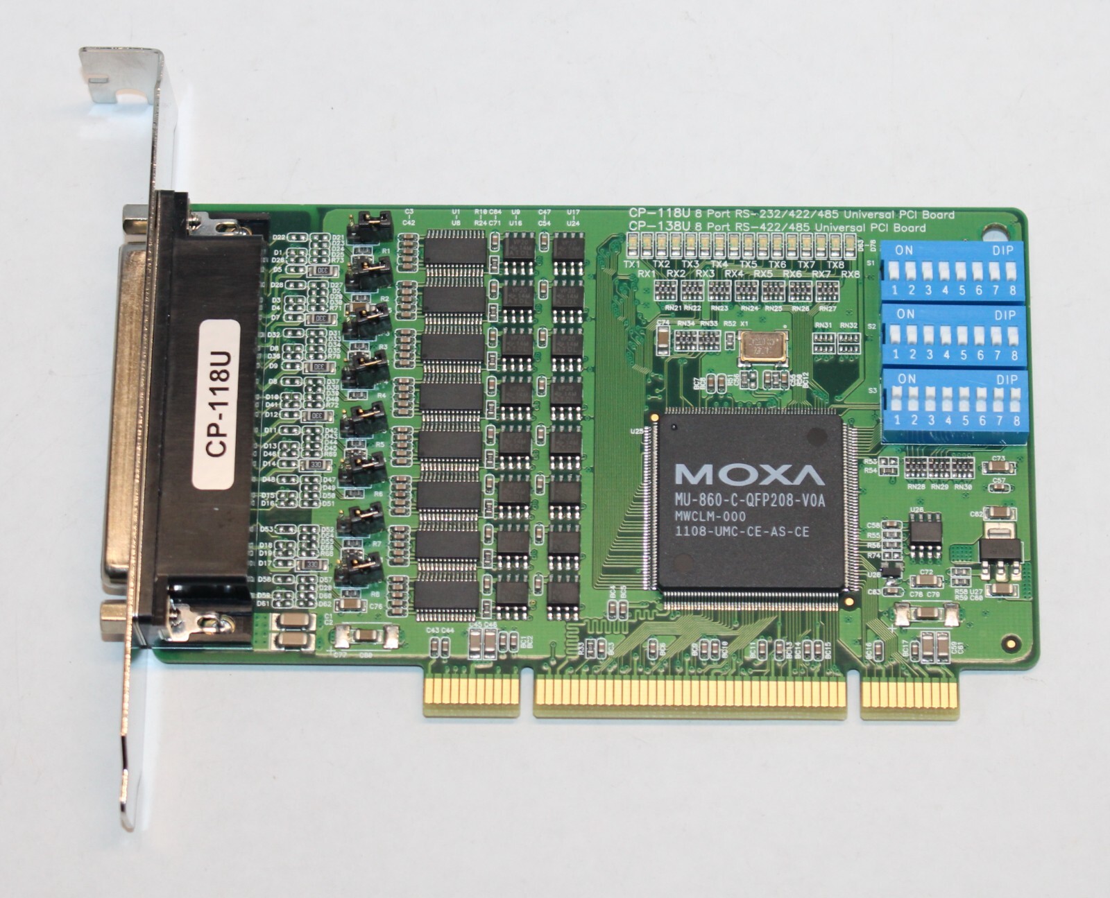 MOXA CP-118U – 8-port RS-232/422/485 Universal PCI serial board