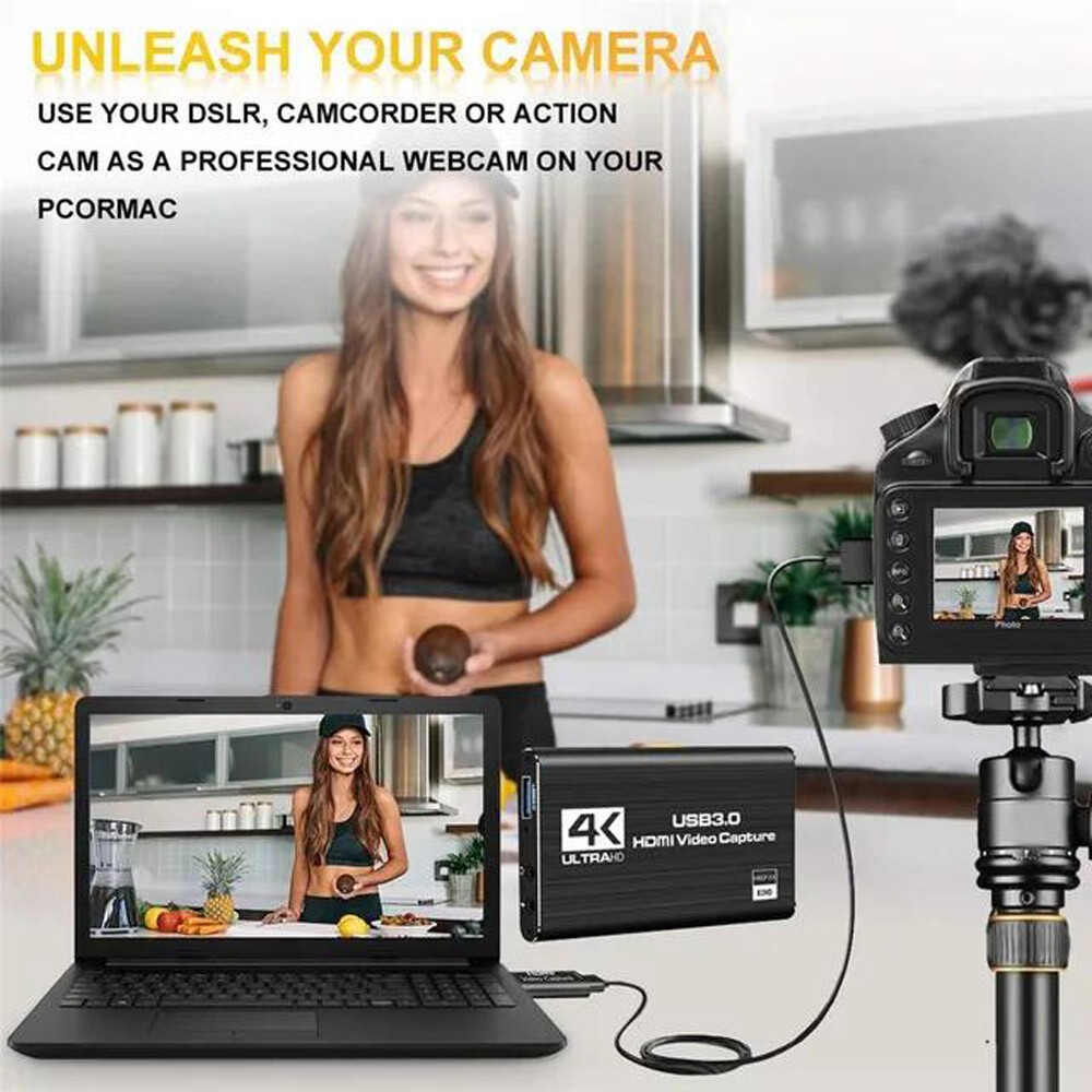 2026 4K USB 3.0 HDTV Video Capture Card HDMI-compatible Video Recorder Grabber