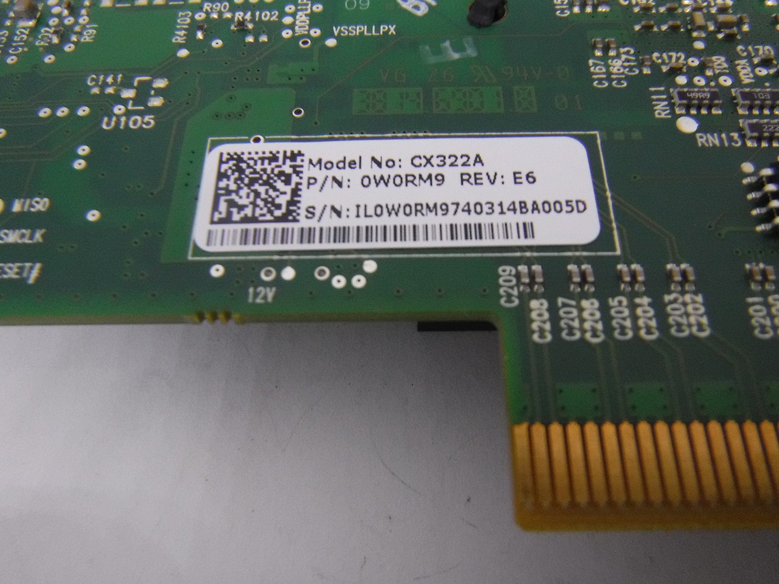 Dell Mellanox CX322A Connectx-3 10Gbs 2-Ports NIC High Profile W0RM9