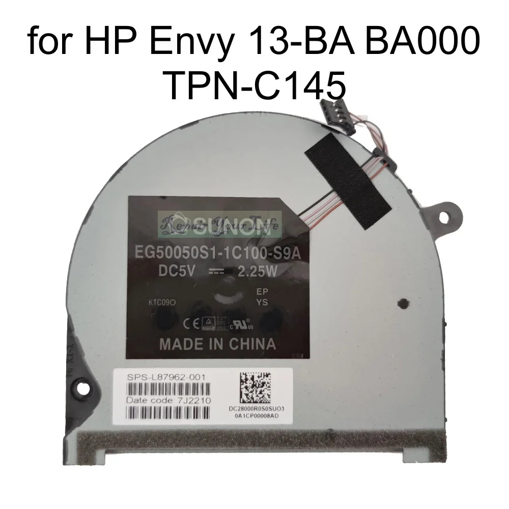 Fan for HP Envy 13-BA TPN-C145 13T-BA000 13T-BA100 BA0020CA BA0030CA BA0085NR