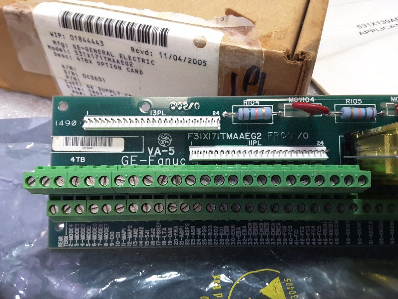 GE FANUC NEW 531X171TMAAEG2 4TBX OPTION CARD MIC APP BOARD NEW BOX RARE $399