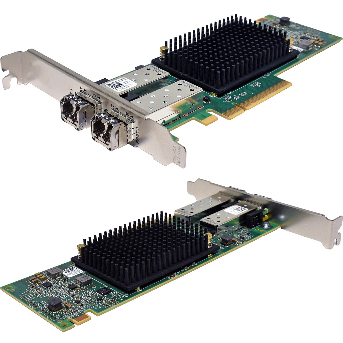 DELL Emulex LPE35002 0PD89Y Dual Port FC 32G SFP+ PCIe x8 FP 2x Mini GBIC