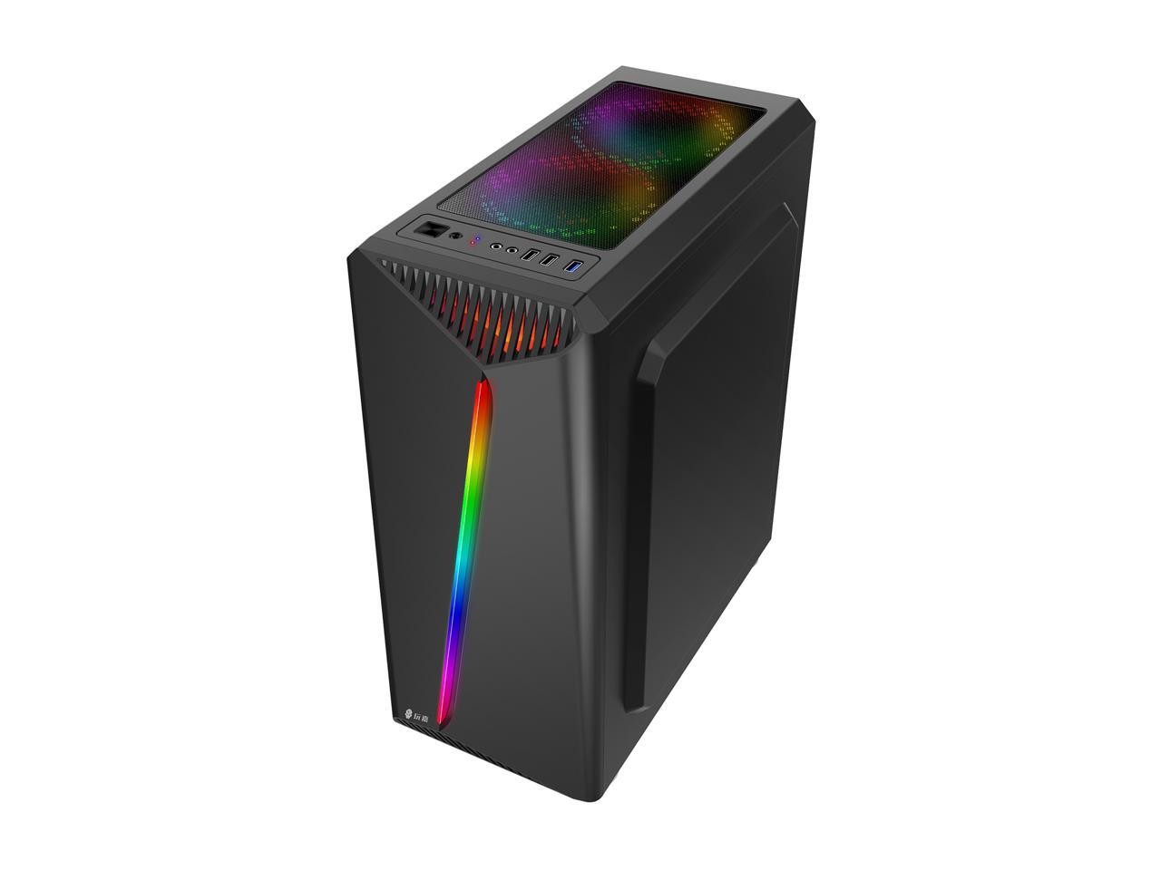 Bgears b-Vigor RGB Black Steel / Plastic / Tempered Glass ATX Mid Tower Computer