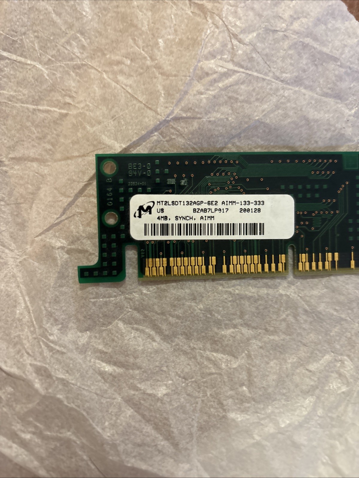 Micron 4MB Sync RAM MT2LSDT132AGP-6E2 – Rare Proprietary Memory PCB Vntg Printer