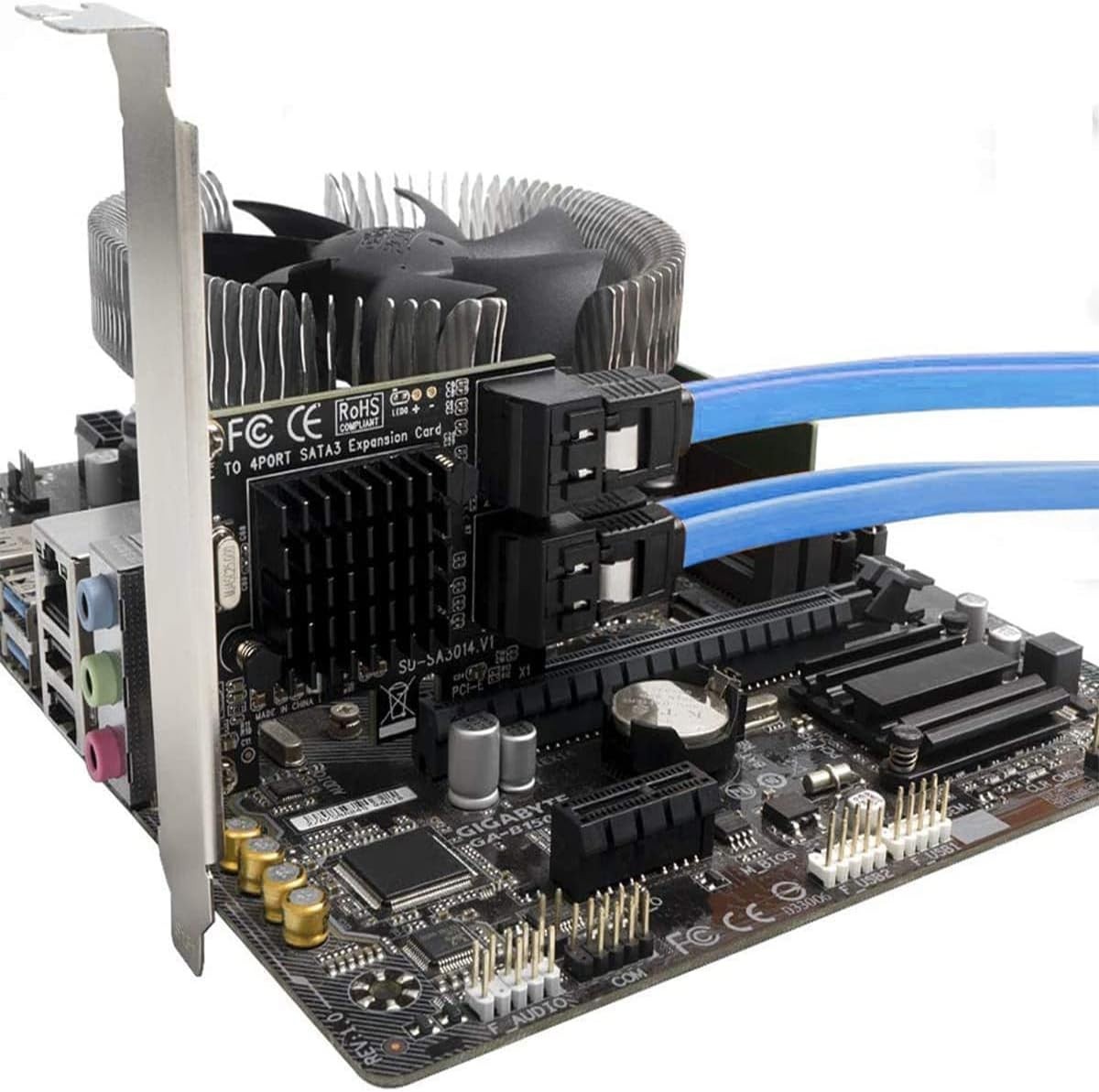 Versatile SATA Expansion Card: 4 Ports, PCIE 3.0, Compatible with Windows/Linux