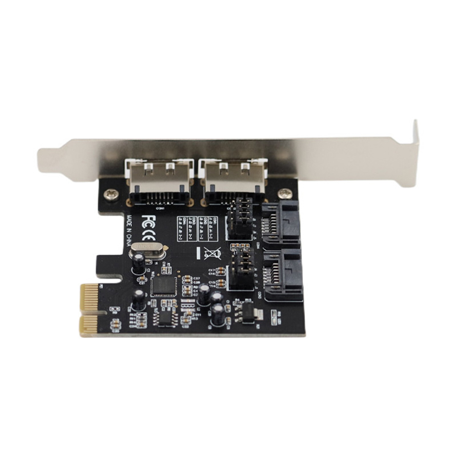 Dual Channel SATA III eSATA PCI-E x1 Card for ASM1061 Chip 6Gb/s High Speed