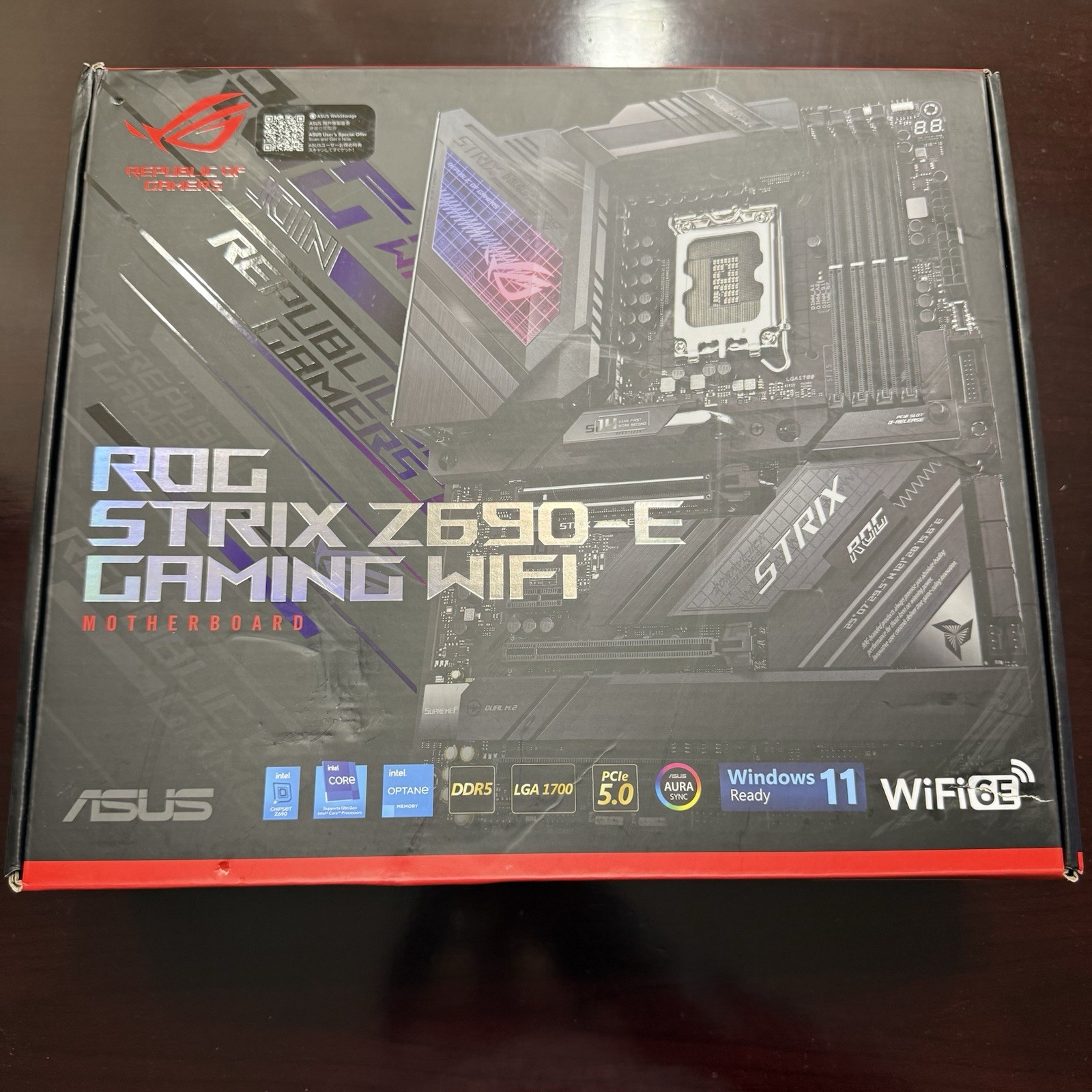 ASUS ROG Strix Z690-E Gaming WiFi 6E LGA 1700 Intel 12th Gen Gaming Motherboard