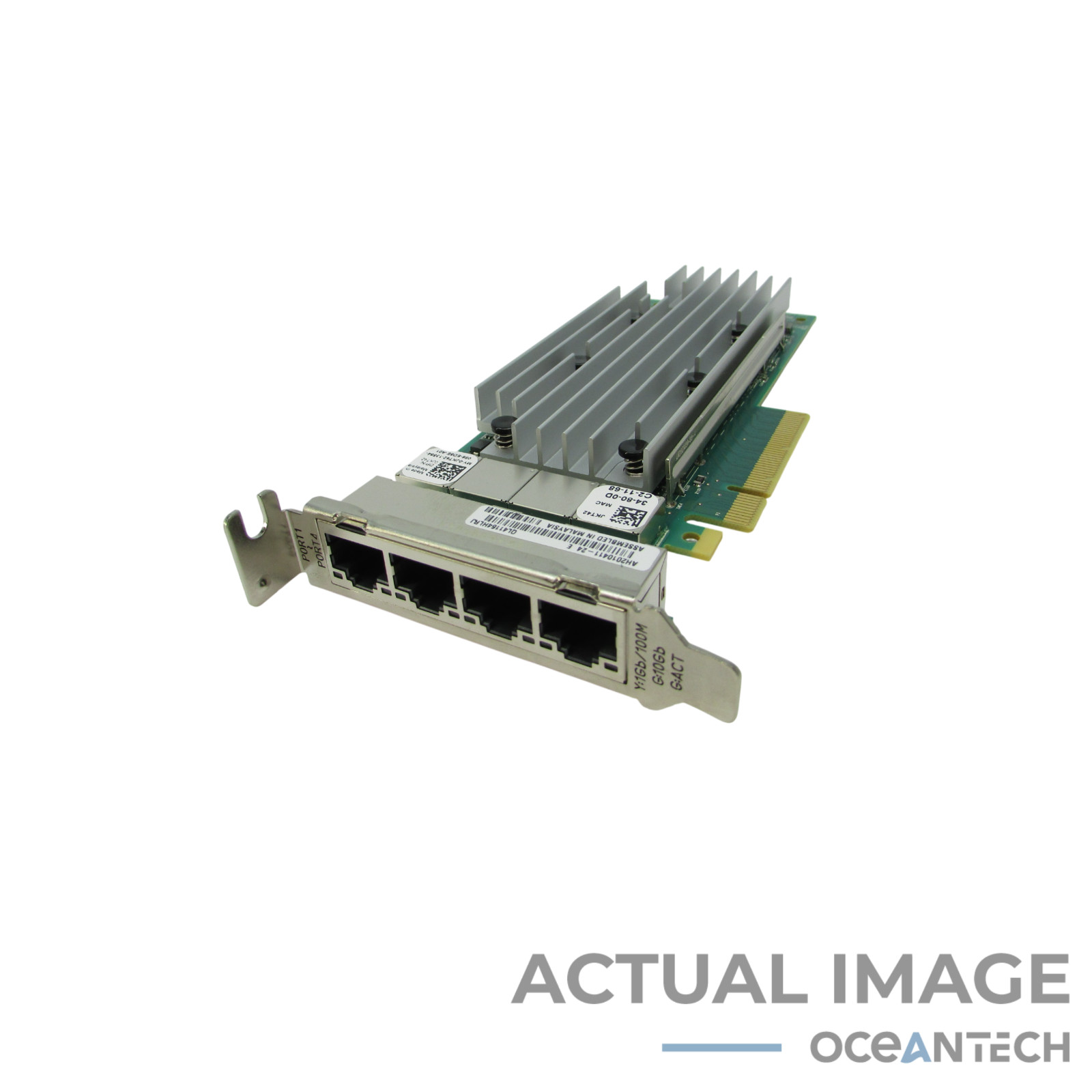 DELL JKT42 Qlogic QL4116HLRJ Quad Port 10Gbps RJ45 PCIe Card Low Prof Bracket